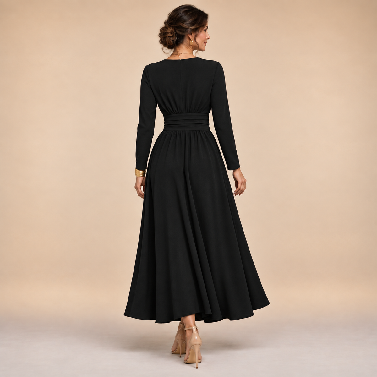 The Isabella Long Sleeve Wrap Dress – Timeless Elegance with a Flattering Defined Waist
