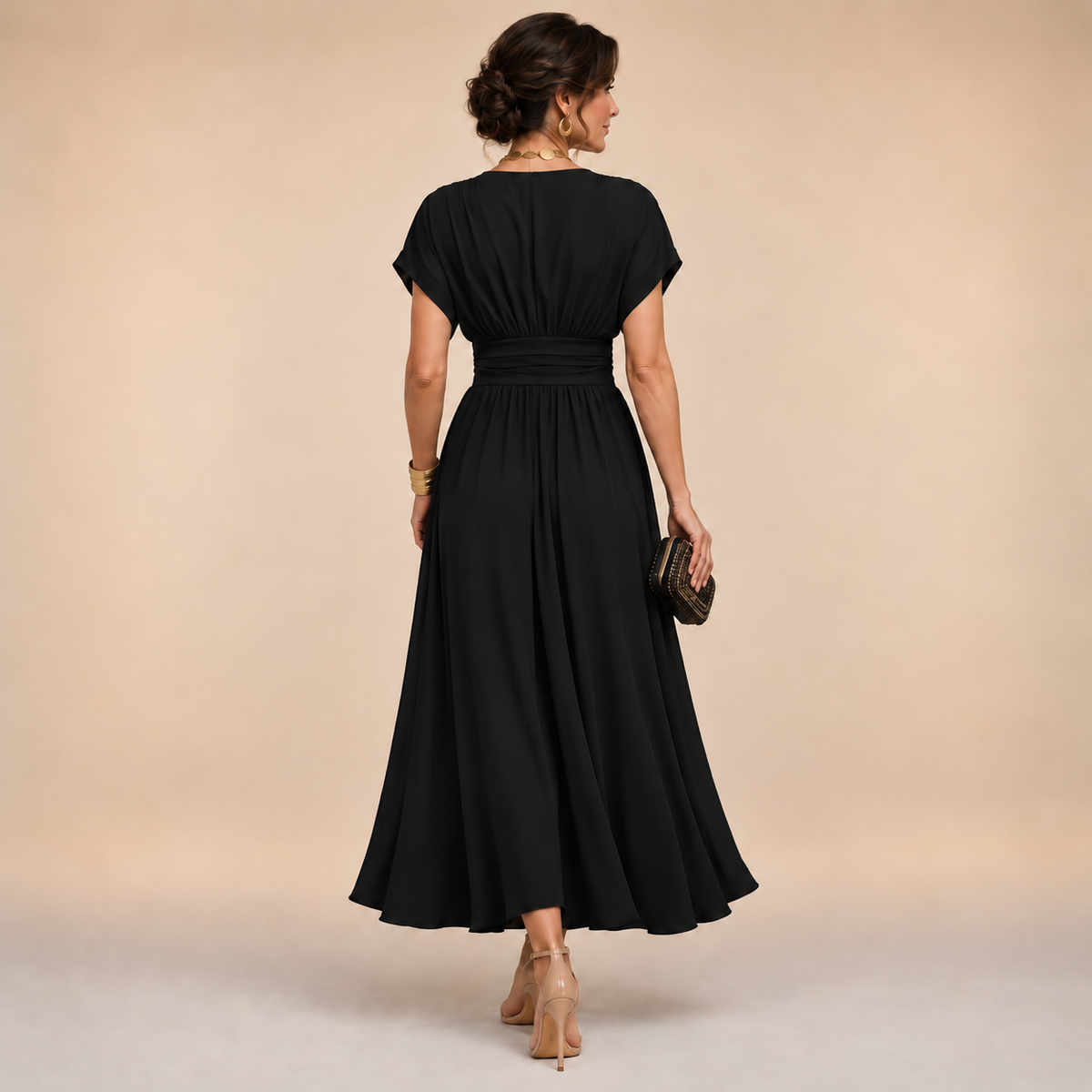 The Amelia Wrap Midi Dress – Timeless Elegance with a Flattering Feminine Fit